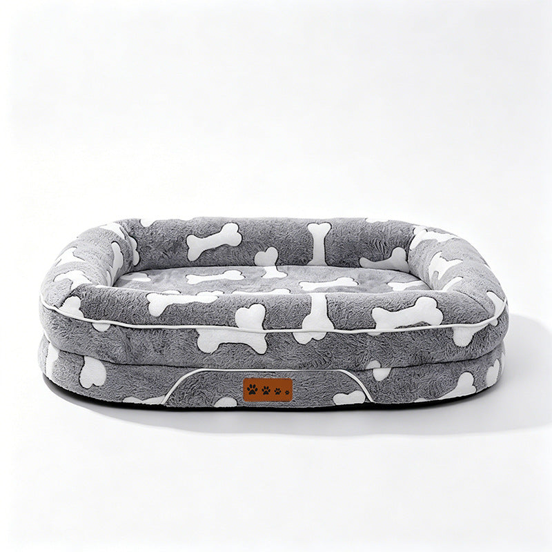 Hondenmand Pluche Met Hartmotief Comfortabel En Stijlvol 1