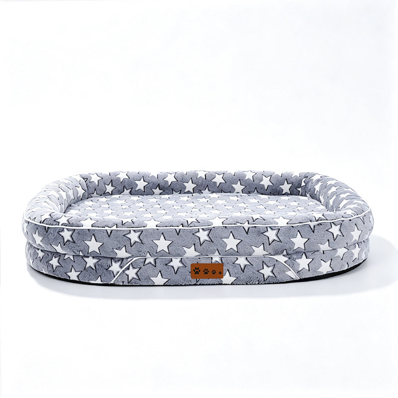 Hondenmand Pluche Met Hartmotief Comfortabel En Stijlvol 3
