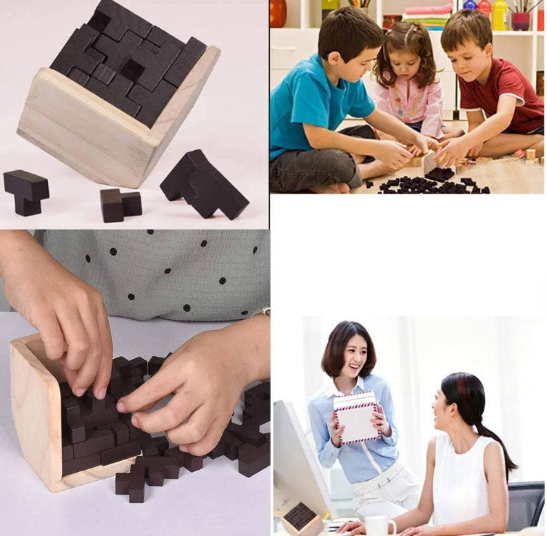 Houten Driehoekige Puzzel Spel voor Kinderen en Volwassenen 2