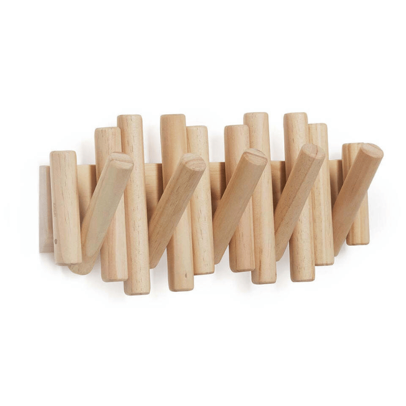 Houten Kledingrek Muurbeugel Scandinavisch Ontwerp 4