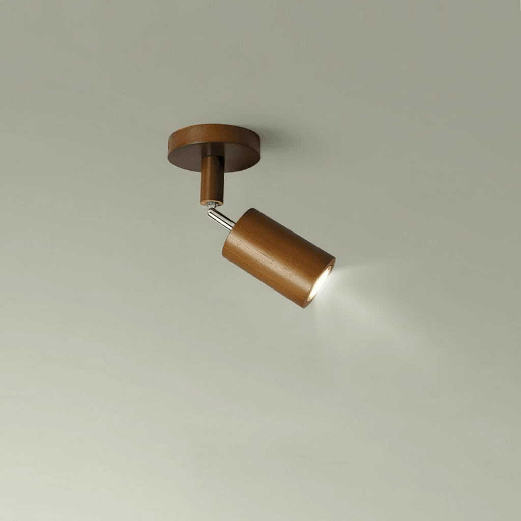 Houten LED Plafondlamp Minimalistisch Verstelbaar 12