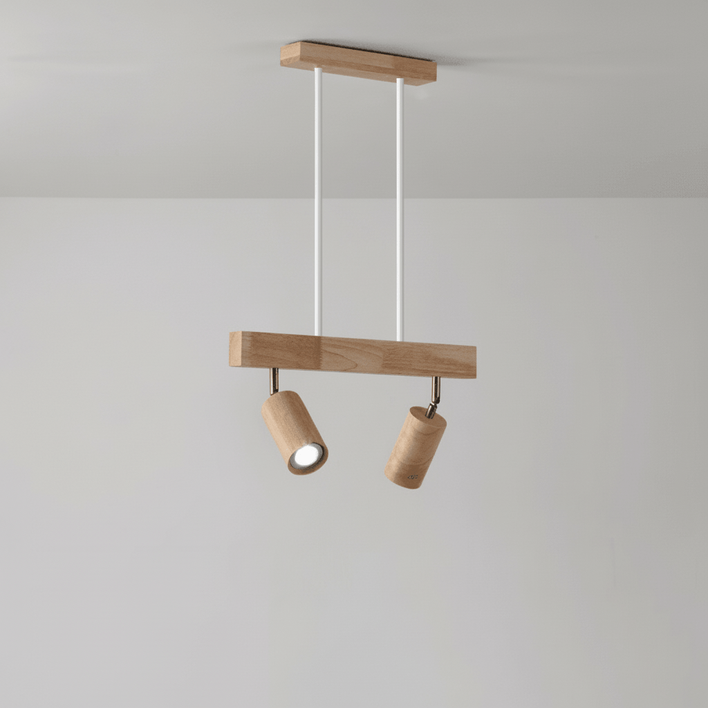 Houten LED Plafondlamp Minimalistisch Verstelbaar 13