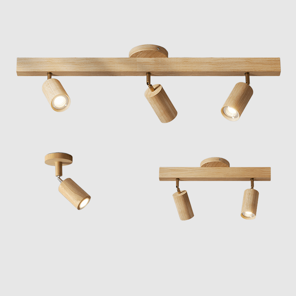 Houten LED Plafondlamp Minimalistisch Verstelbaar 3