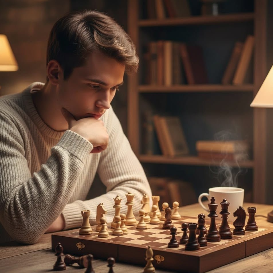 Houten Schaakspel Opvouwbaar met Massieve Stukken 2