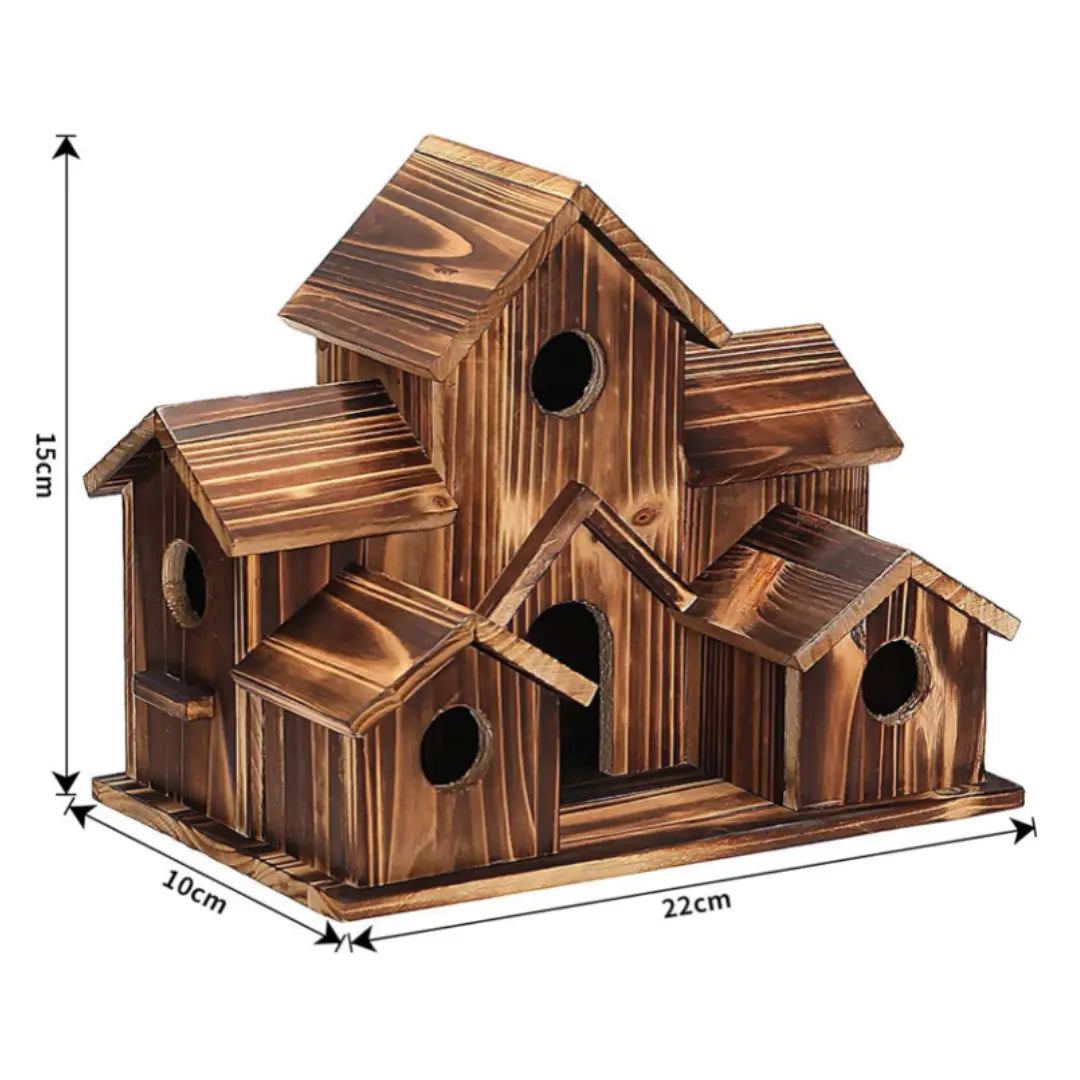 Houten Vogelhuisje voor Buiten met Ruim Ontwerp 3