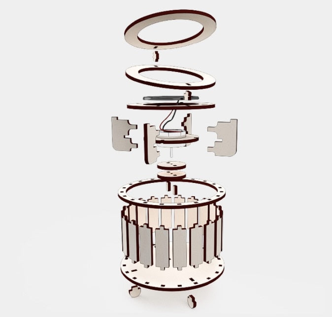 Houten Wanddecoratie Interactief Eco Engineer met Zonne-energie 4