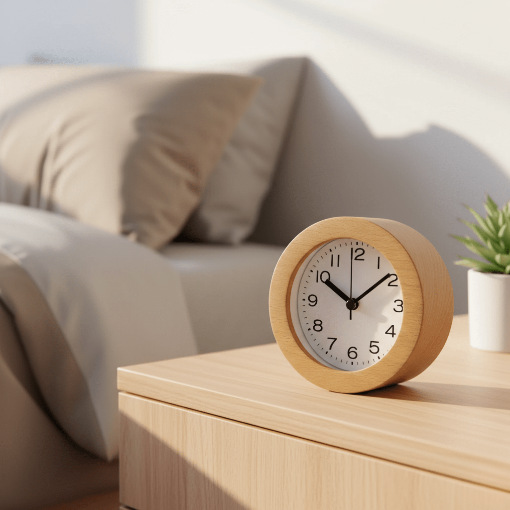 Houten Wekker Minimalistisch Design 0