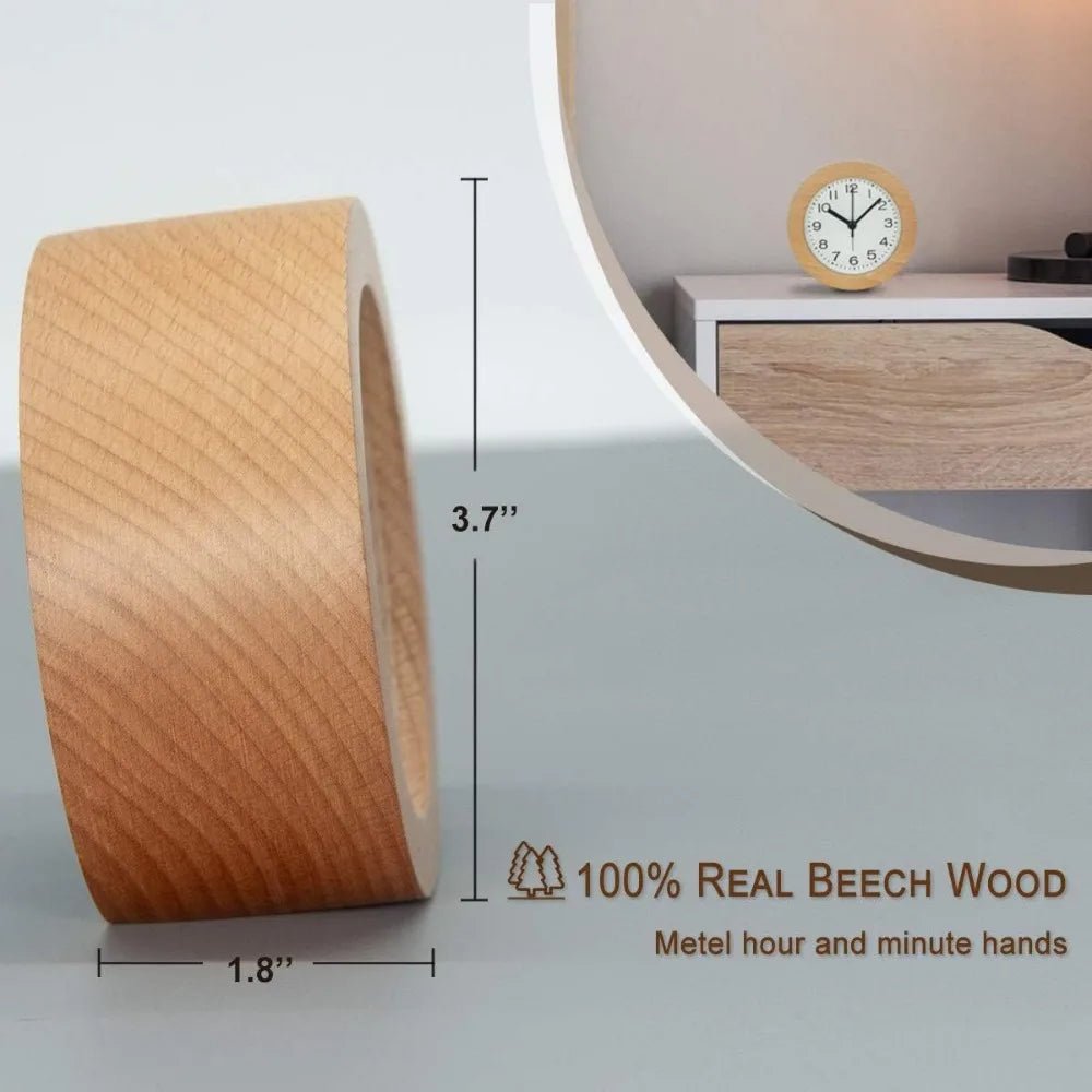 Houten Wekker Minimalistisch Design 4