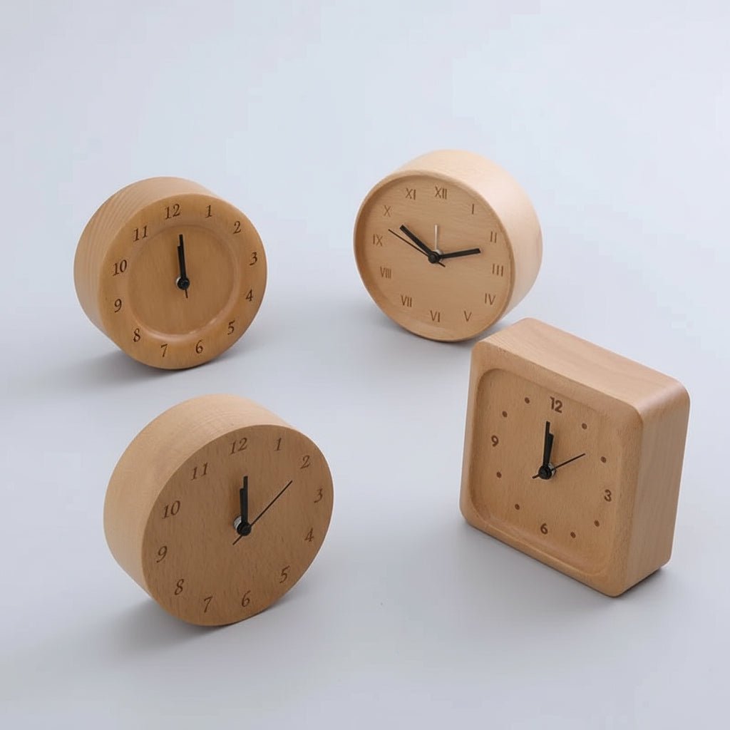 Houten Wekker Minimalistisch Design voor Een Rustige Sfeer 3
