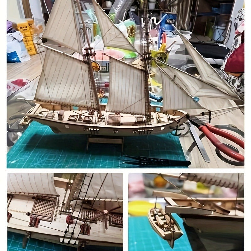 Houten Zeilschip Model Gedetailleerd 2