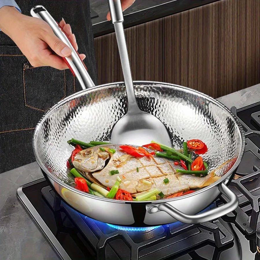 Inductie Wokpan met Ronde Bodem voor Perfecte Warmteverdeling 2