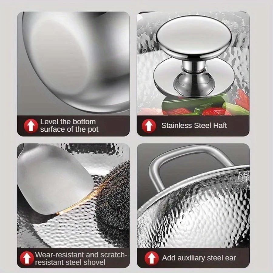 Inductie Wokpan met Ronde Bodem voor Perfecte Warmteverdeling 5
