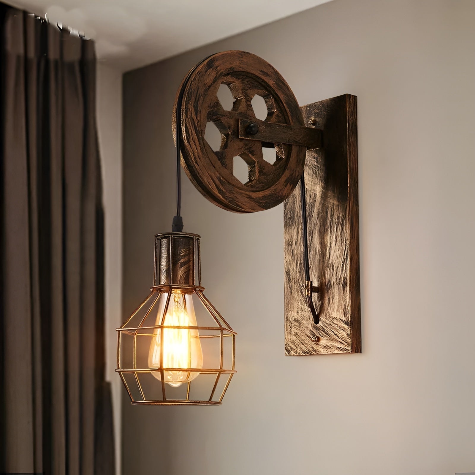 Industriële LED-wandlamp Vintage Stijl 2