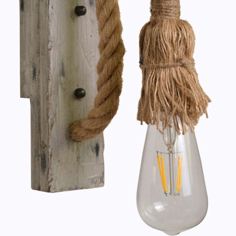 Industriële Wandlamp Houten L-arm voor Binnengebruik 1