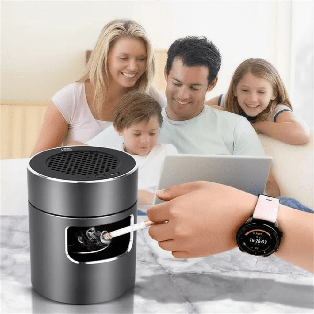 Intelligente Asbak met USB Luchtzuiveringssysteem 1