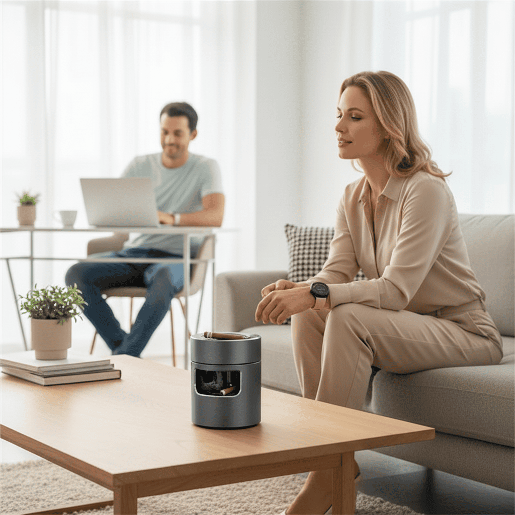 Intelligente Asbak met USB Luchtzuiveringssysteem 2