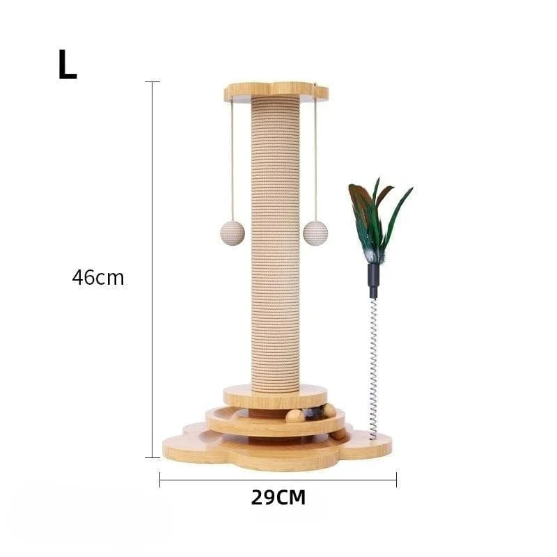 Interactief Kattenspeelgoed Draaitafel met Houten Basis voor Katten Speeltjes 6
