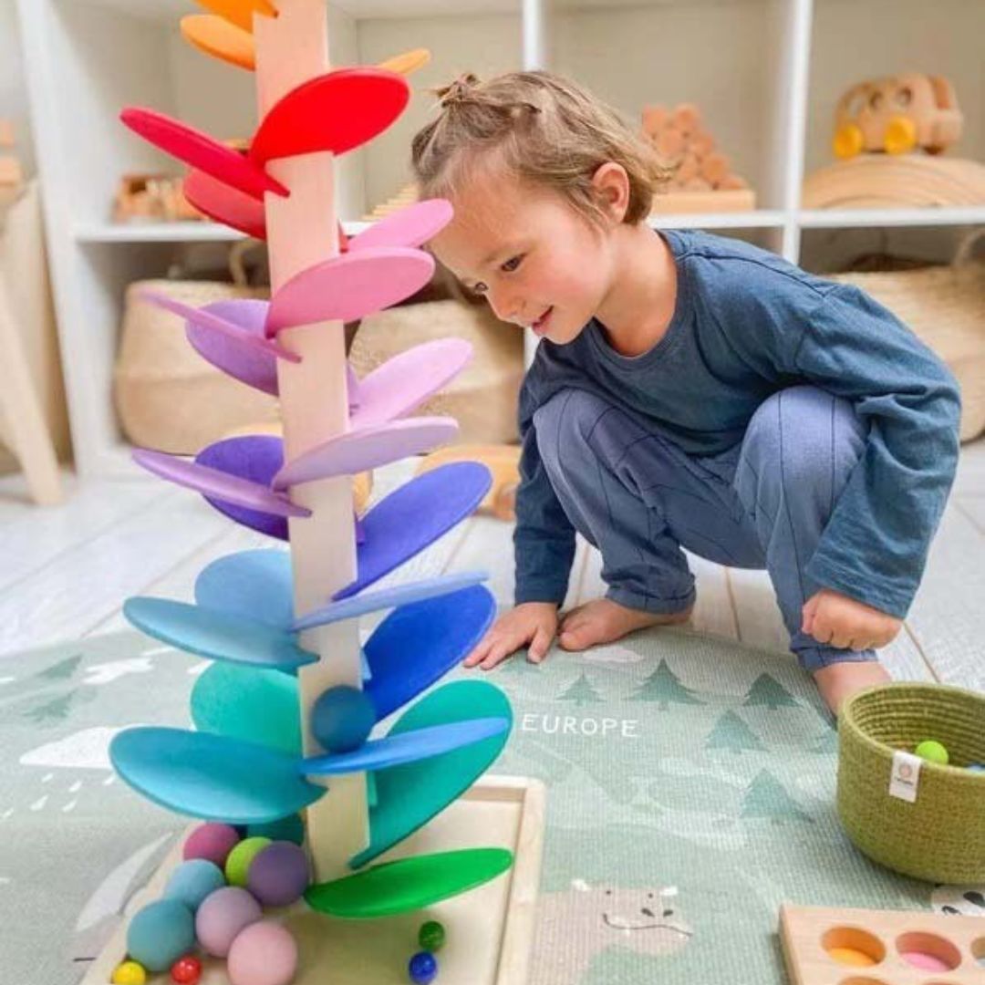 Interactieve Toren Speelgoed voor Kinderen met Geluiden en Kleuren - Houten Montessori Speelgoed 1 Jaar 3