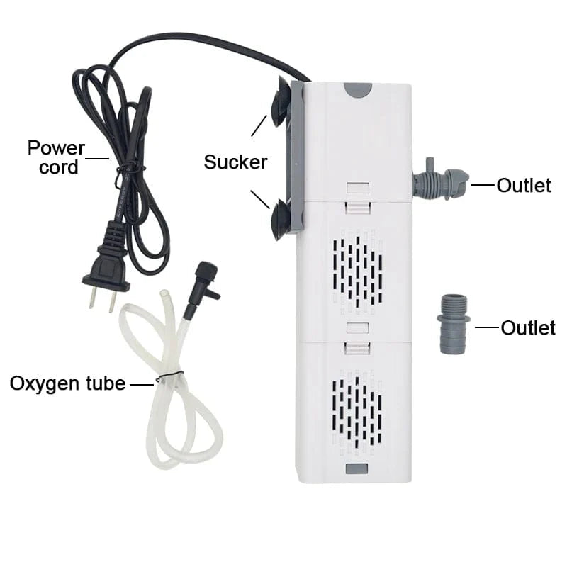 Interne Aquariumfilter Waterpomp Multifunctioneel voor Efficiënte Waterkwaliteit 5
