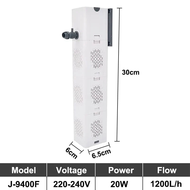 Interne Aquariumfilter Waterpomp Multifunctioneel voor Efficiënte Waterkwaliteit 8