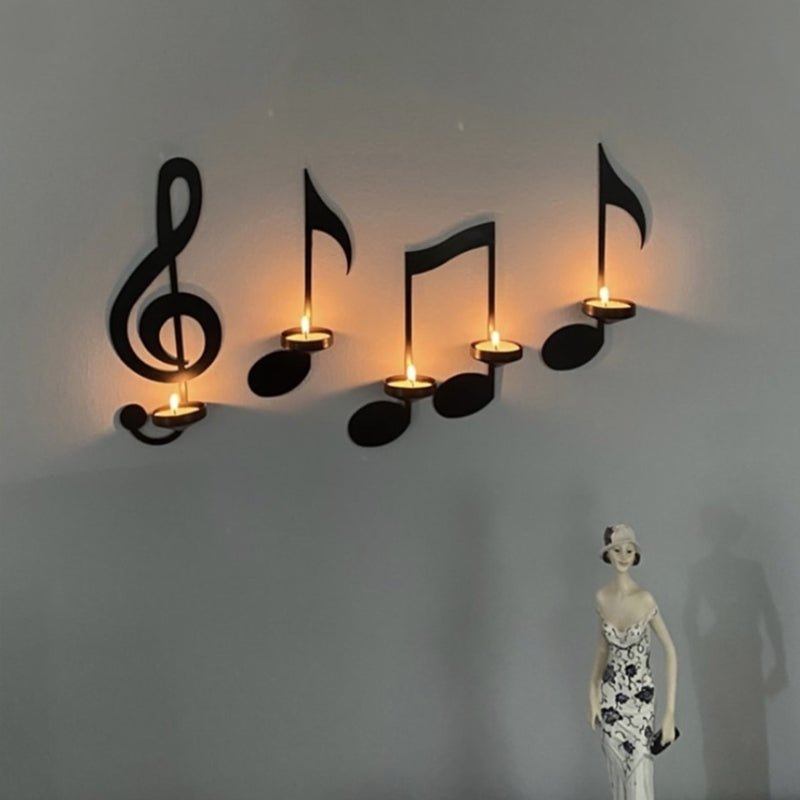 Kandelaar met Muzieknoten voor Sfeervolle Interieur Decoratie 6