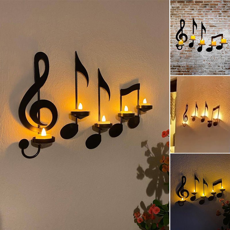 Kandelaar met Muzieknoten voor Sfeervolle Interieur Decoratie 8