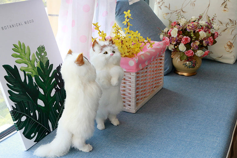 Kat Beeldje Decoratief voor Thuis en Kantoor - Schattig Ontwerp met Realistische Gezichtsuitdrukkingen 4