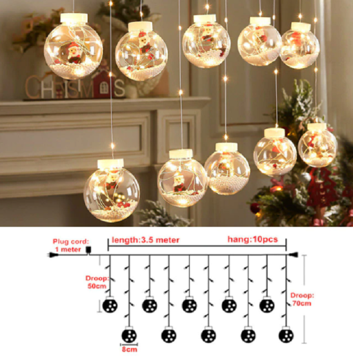 Kerstverlichting Buiten Ballen met Afstandsbediening en 8 Lichteffecten 0