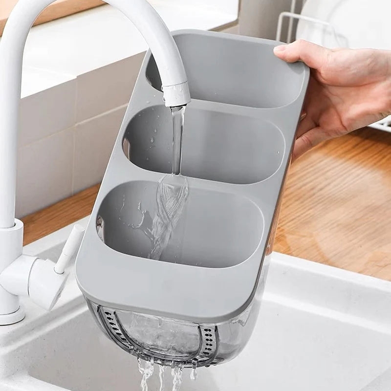 Keuken Spons- en Borstelhouder Drievoudig Compact 4