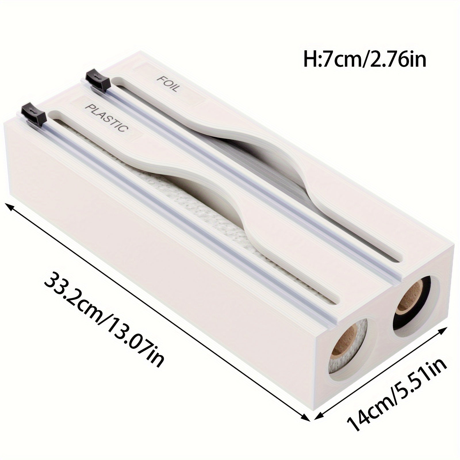 Keukenfolie Dispenser met Snijmes en Dubbele Gleuf 6