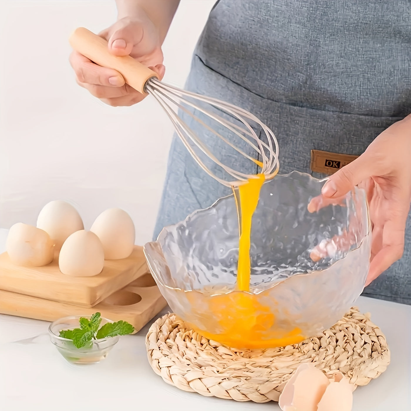 Keukengereiset 12-delig voor Koken met Houten Handgrepen en Antikleef Eigenschappen 7