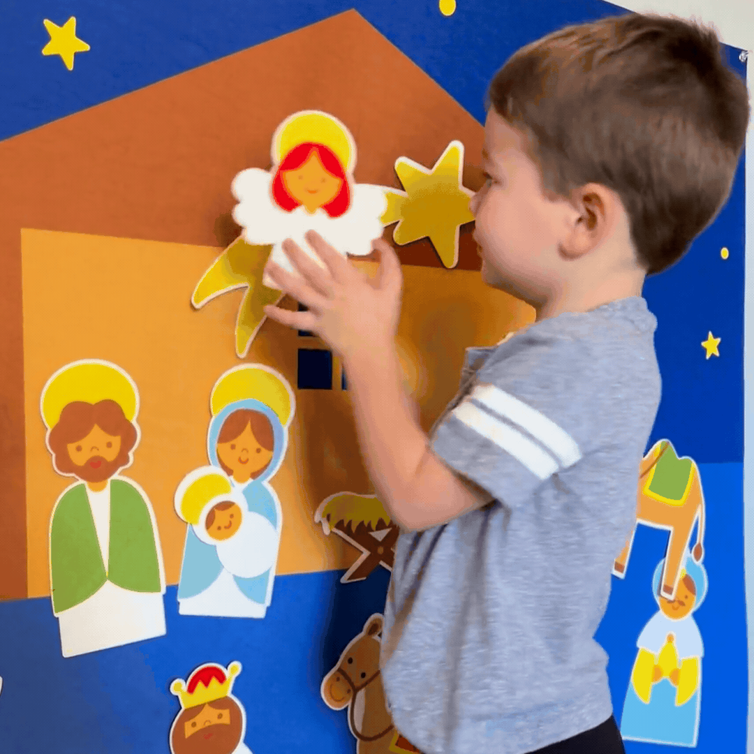 Kinder Kerststal Vilten Decoratie voor Gezelligheid 1