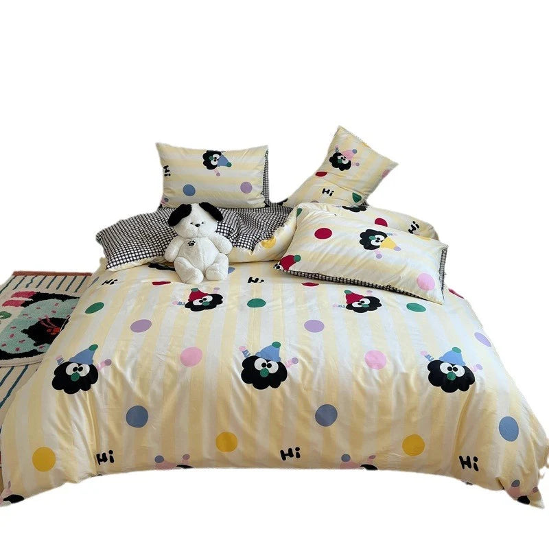 Kinderbeddengoedset Gestreept met Kattenmotief 5