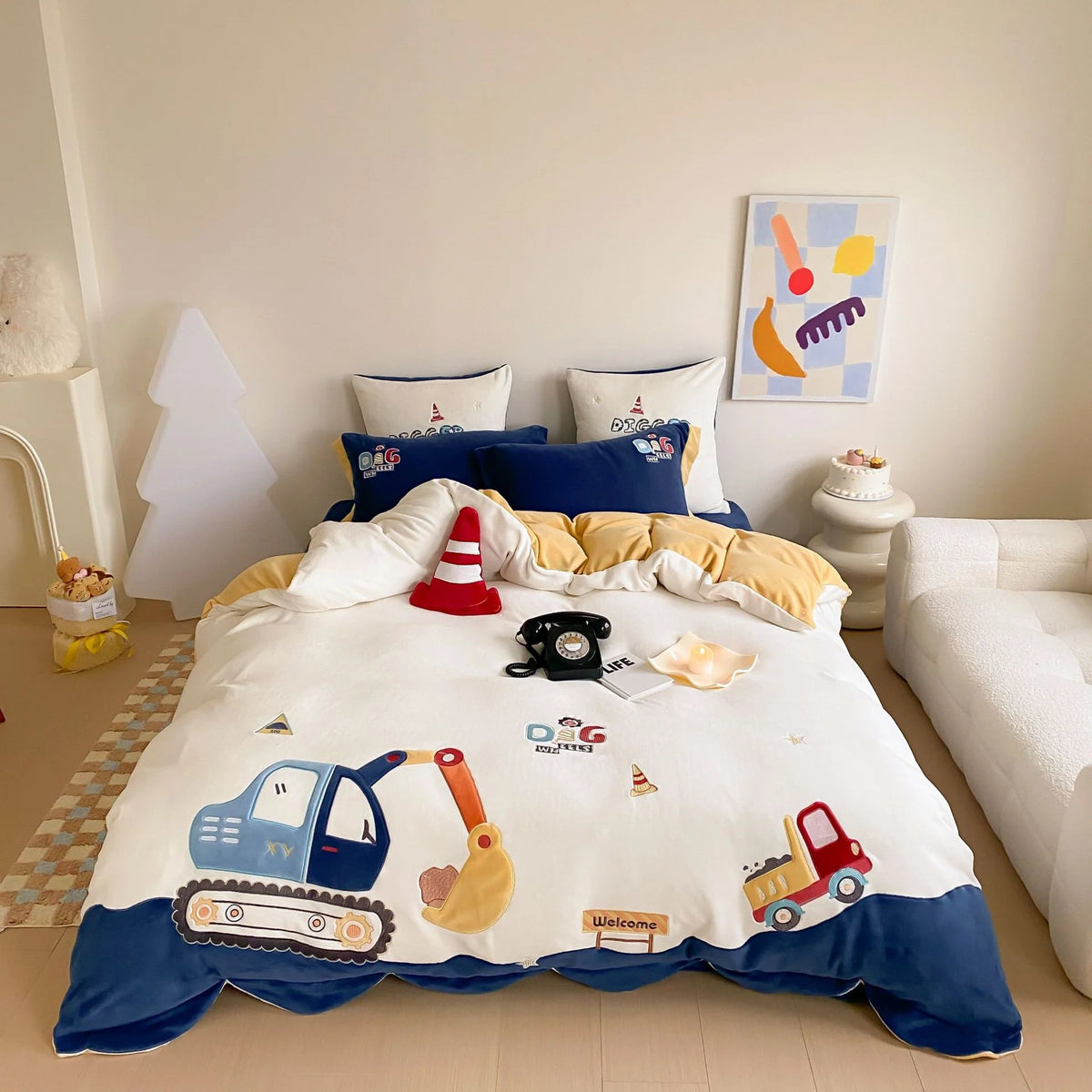 Kinderbeddengoedset met knuffelmotieven voor meisjes en jongens 9
