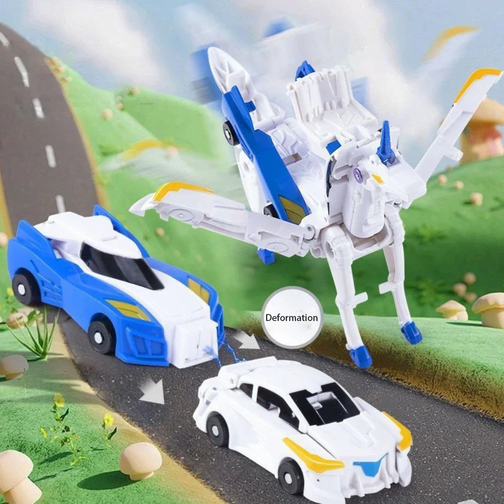 Kinderen 2-in-1 Magnetische Robot en Auto Speelgoed 2