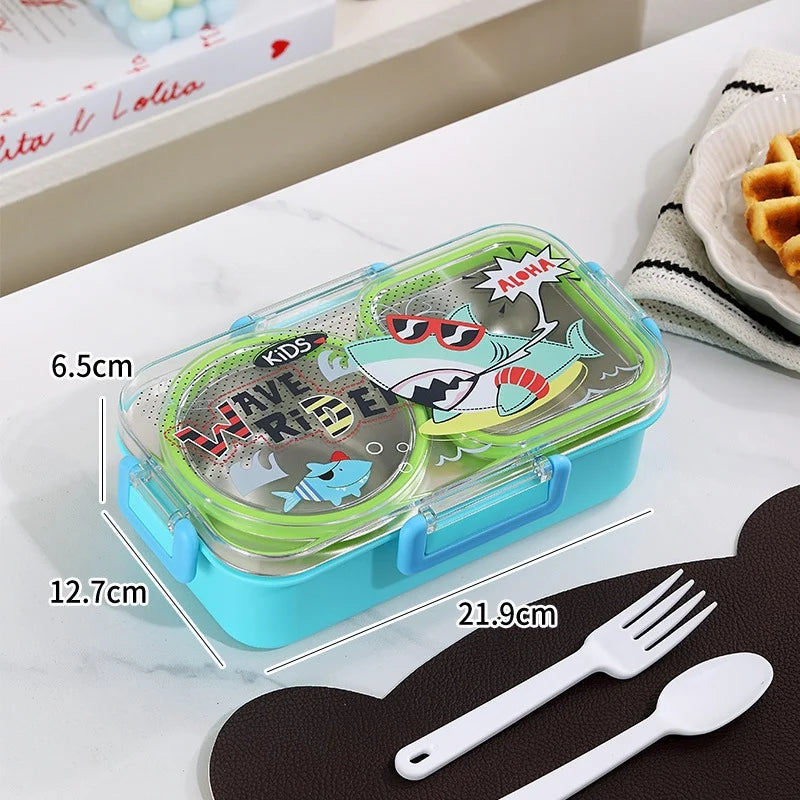 Kinderen Bento Lunchbox Met Haaienmotief Speels Ontwerp 0
