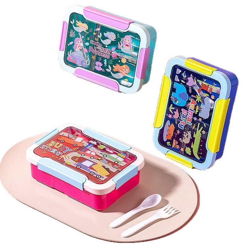Kinderen Bento Lunchbox Met Meerdere Vakken Thema Ontwerp 3