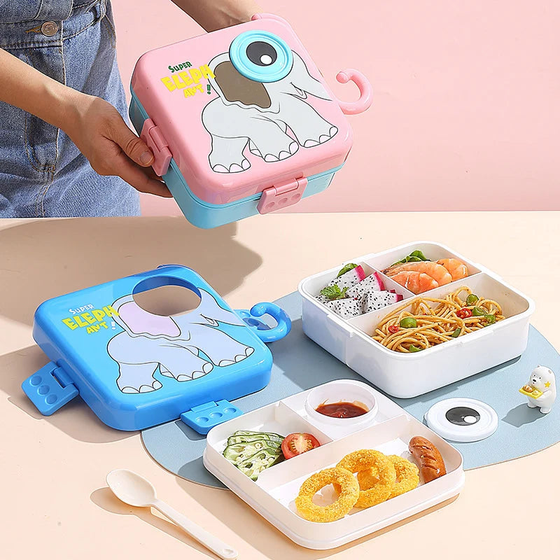 Kinderen Bento Lunchbox Olifantenthema Illustratief 0