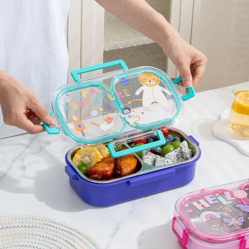 Kinderen Bento Lunchbox Ruimtethema Praktisch Ontwerp 2