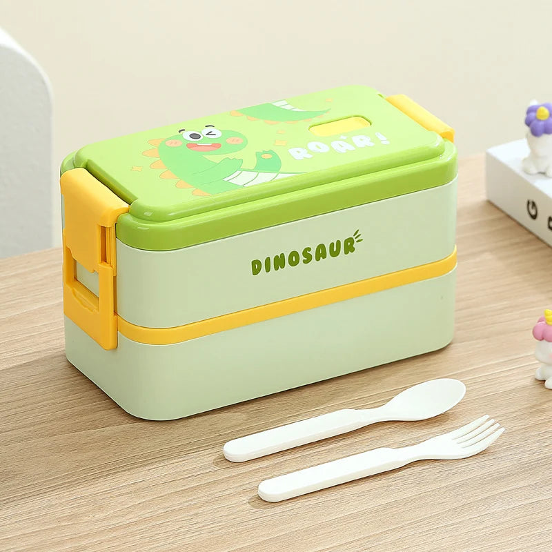 Kinderen Bento Lunchbox met Dinosaurusthema Speels Ontwerp 0