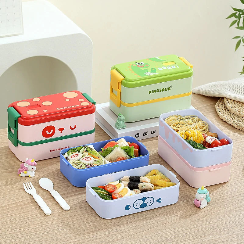 Kinderen Bento Lunchbox met Dinosaurusthema Speels Ontwerp 1