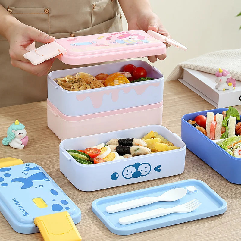 Kinderen Bento Lunchbox met Dinosaurusthema Speels Ontwerp 2