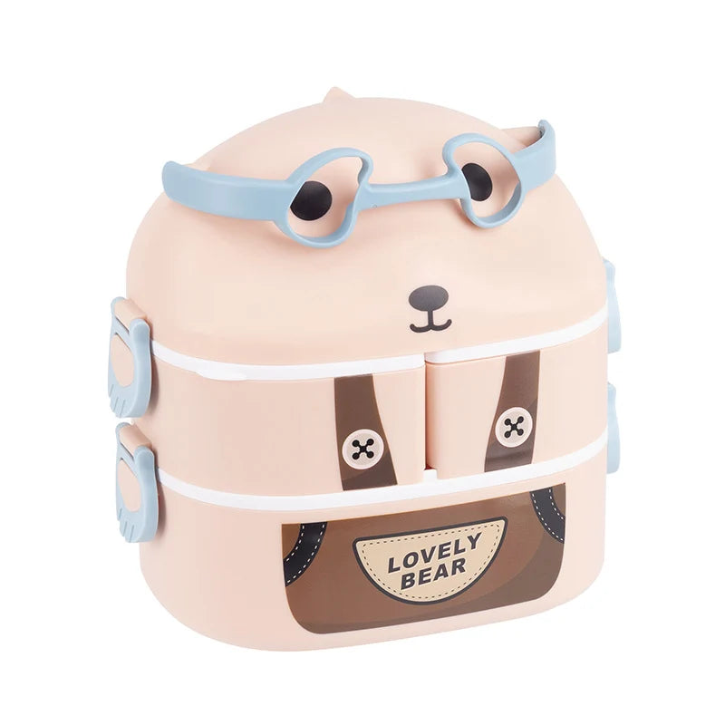 Kinderen Lunchbox Draagbaar Met Dierenprint 2