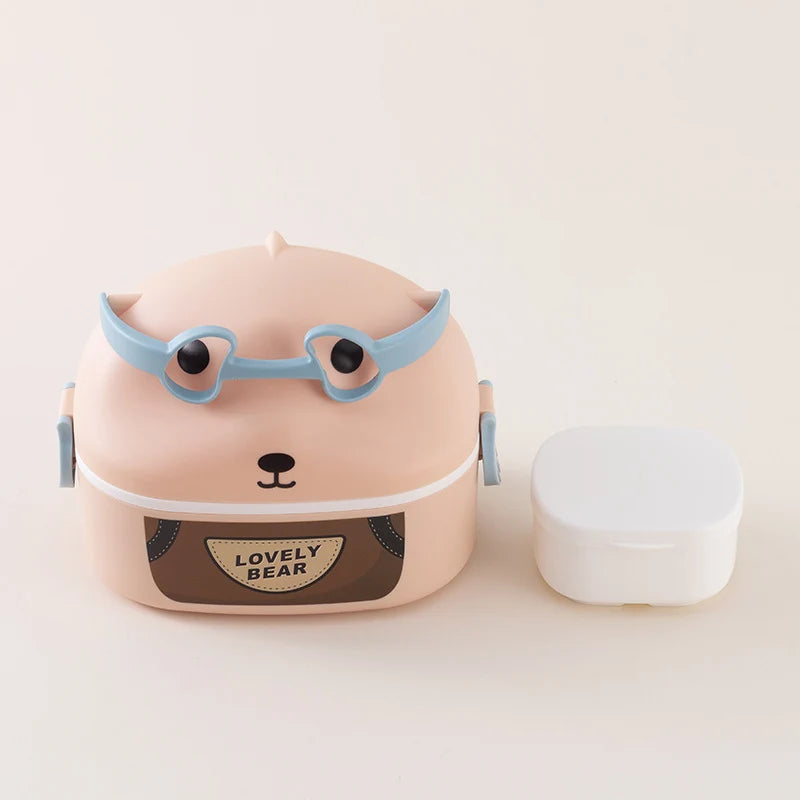 Kinderen Lunchbox Draagbaar Met Dierenprint 3