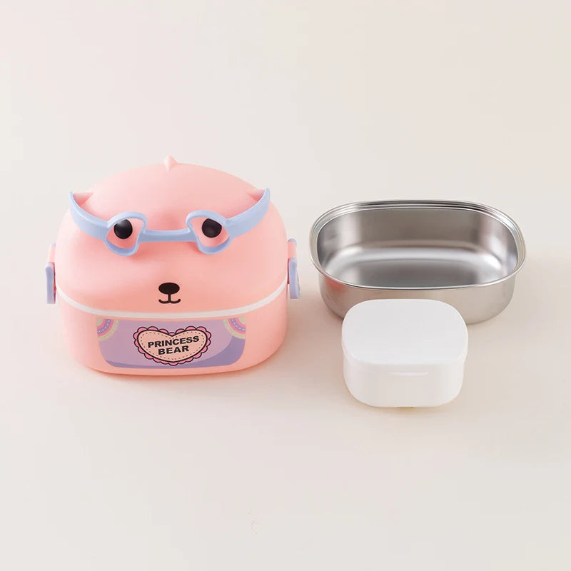 Kinderen Lunchbox Draagbaar Met Dierenprint 5