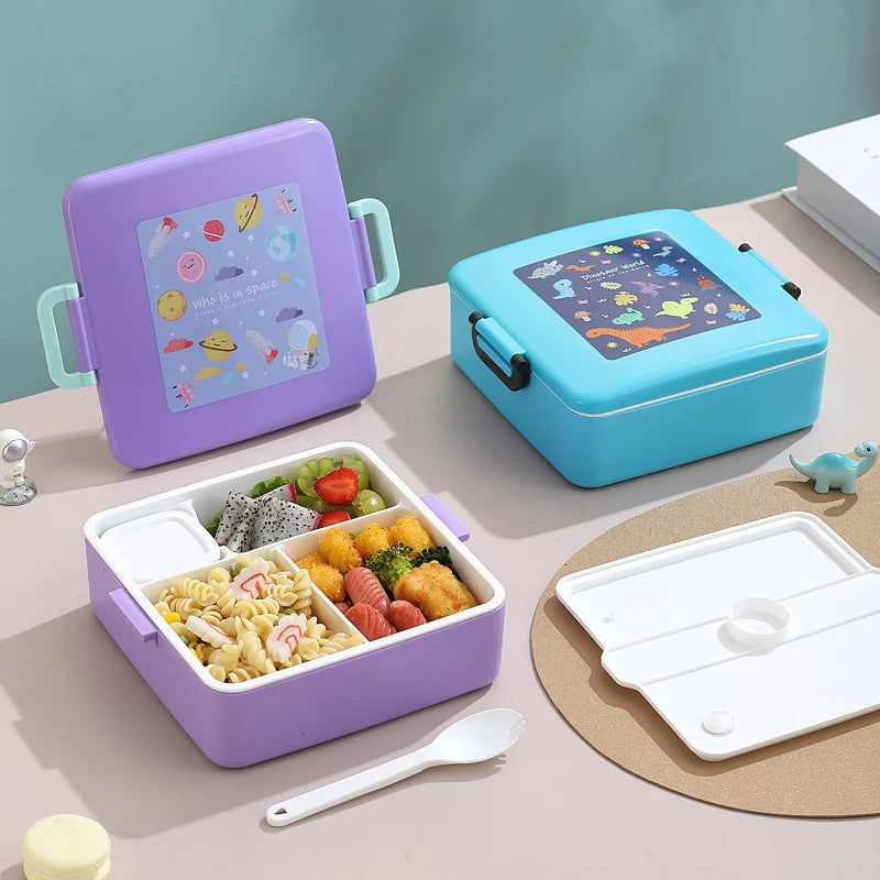 Kinderen Lunchbox Met Dinosaurusprint Speels Ontwerp 3