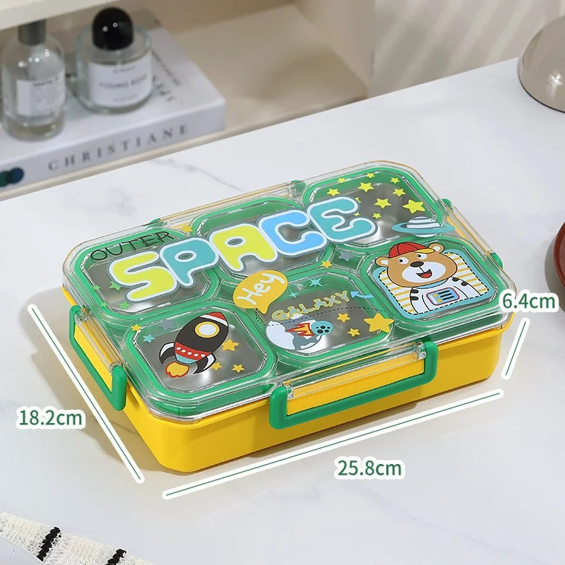 Kinderen Lunchbox Met Meerdere Compartimenten Thema Ruimte 0