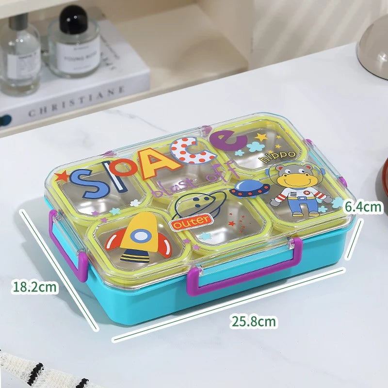 Kinderen Lunchbox Met Meerdere Compartimenten Thema Ruimte 6