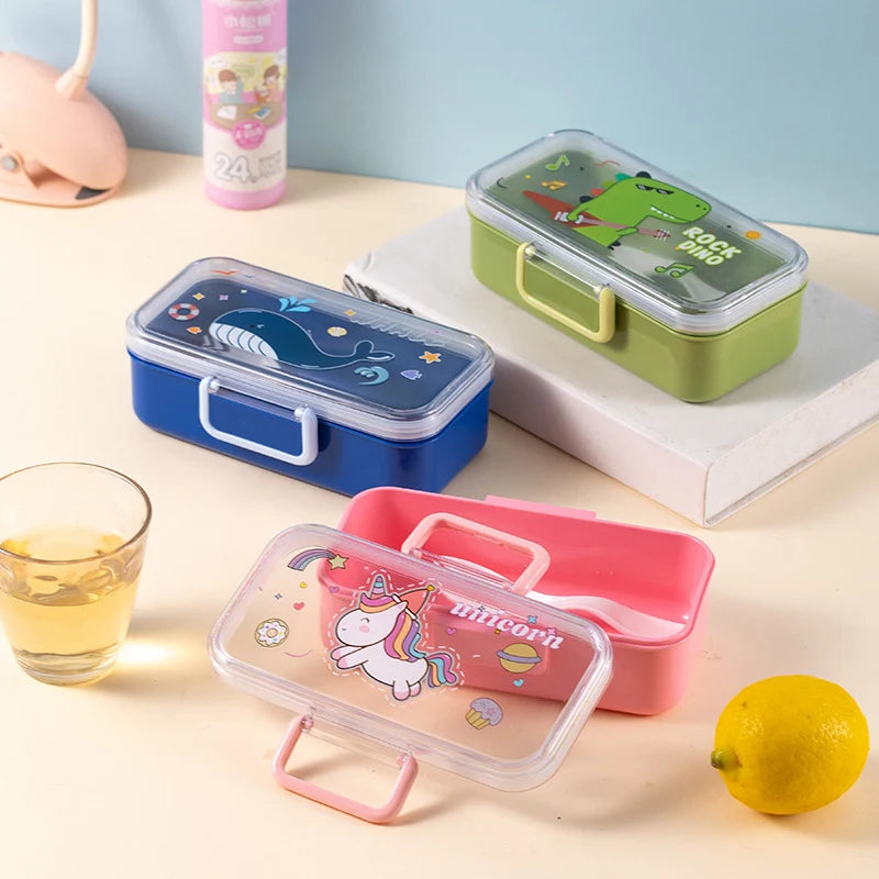 Kinderen Lunchbox met Meerdere Compartimenten en Speels Thema 7