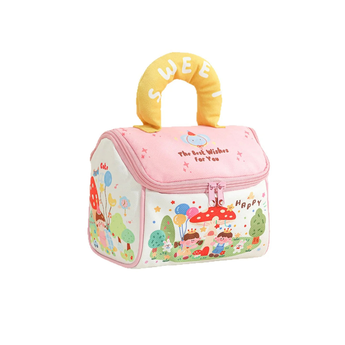 Kinderen Lunchtas Geïsoleerd Met Thema 2